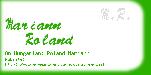 mariann roland business card